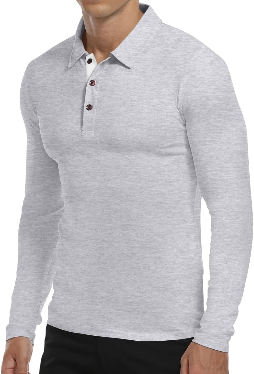 Thumbnail 1 de KUYIGO Herren Polo Shirts aus Baumwolle (Lang- und Kurzarm) im Slim-Fit – Basic für Büro, Freizeit und Sport