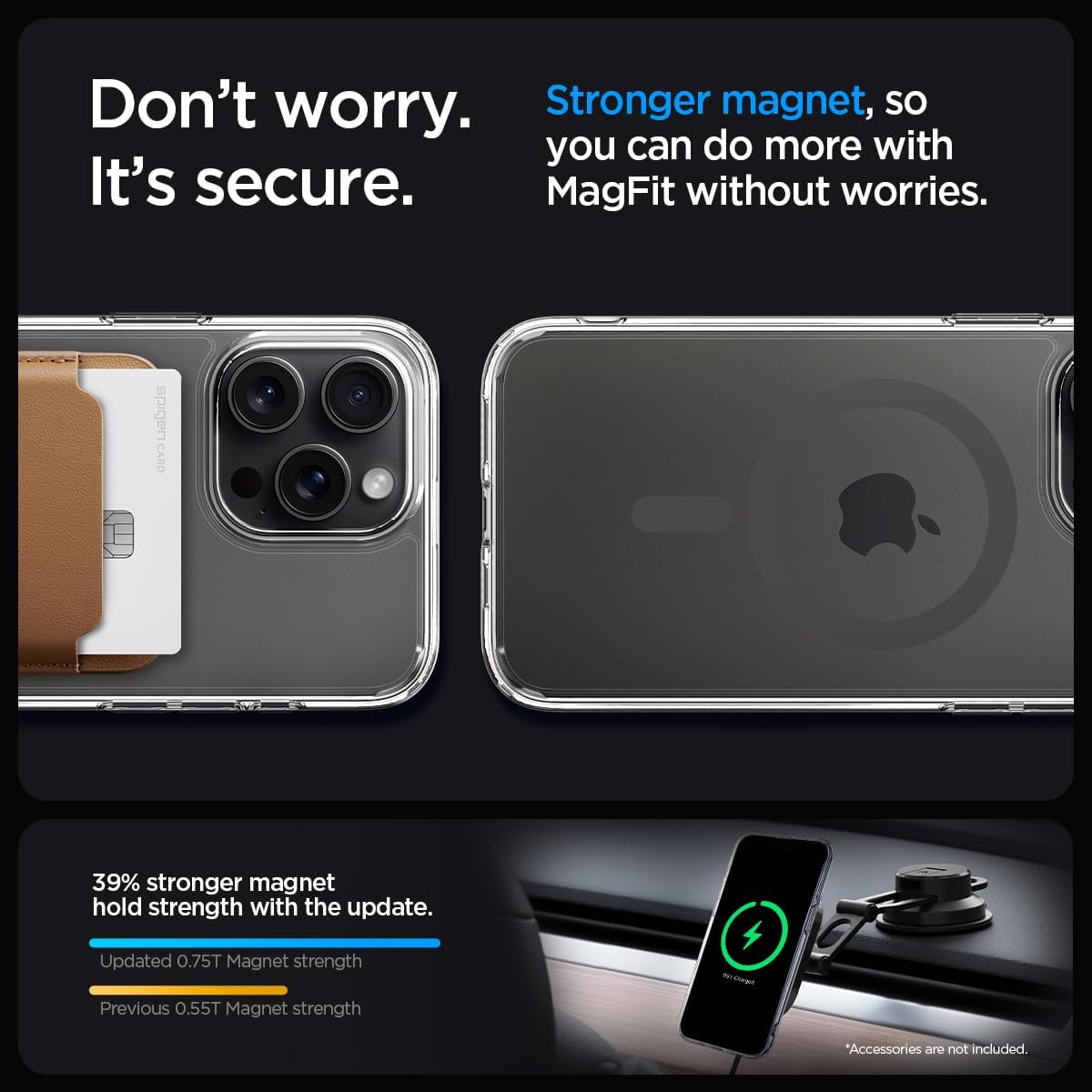 Detalle 2 de Spigen Ultra Hybrid MagFit pour iPhone 15 Pro (6,1 pouces) – coque blanche compatible MagSafe, anti-jaunissement