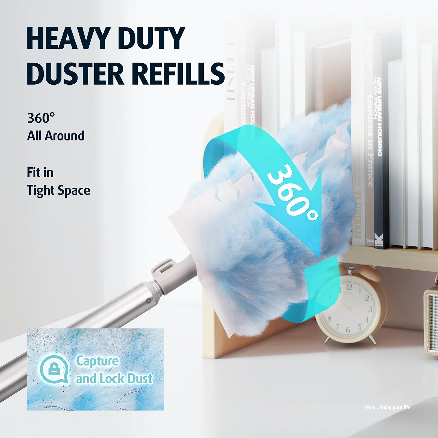 Thumbnail 6 de AIR U+ 20 Refills Duster with 183cm Extendable Handle – 360° Double-Head Microfiber Duster