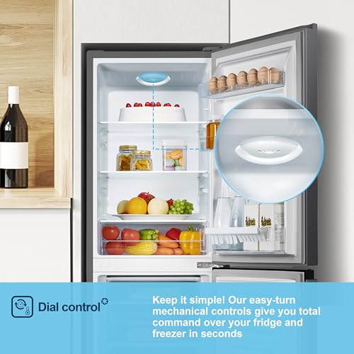 Thumbnail 8 de Fridgemaster MC50165EB 50cm Freestanding Fridge Freezer (175 L) with Crisper Box, Reversible Door, LED Light, Black