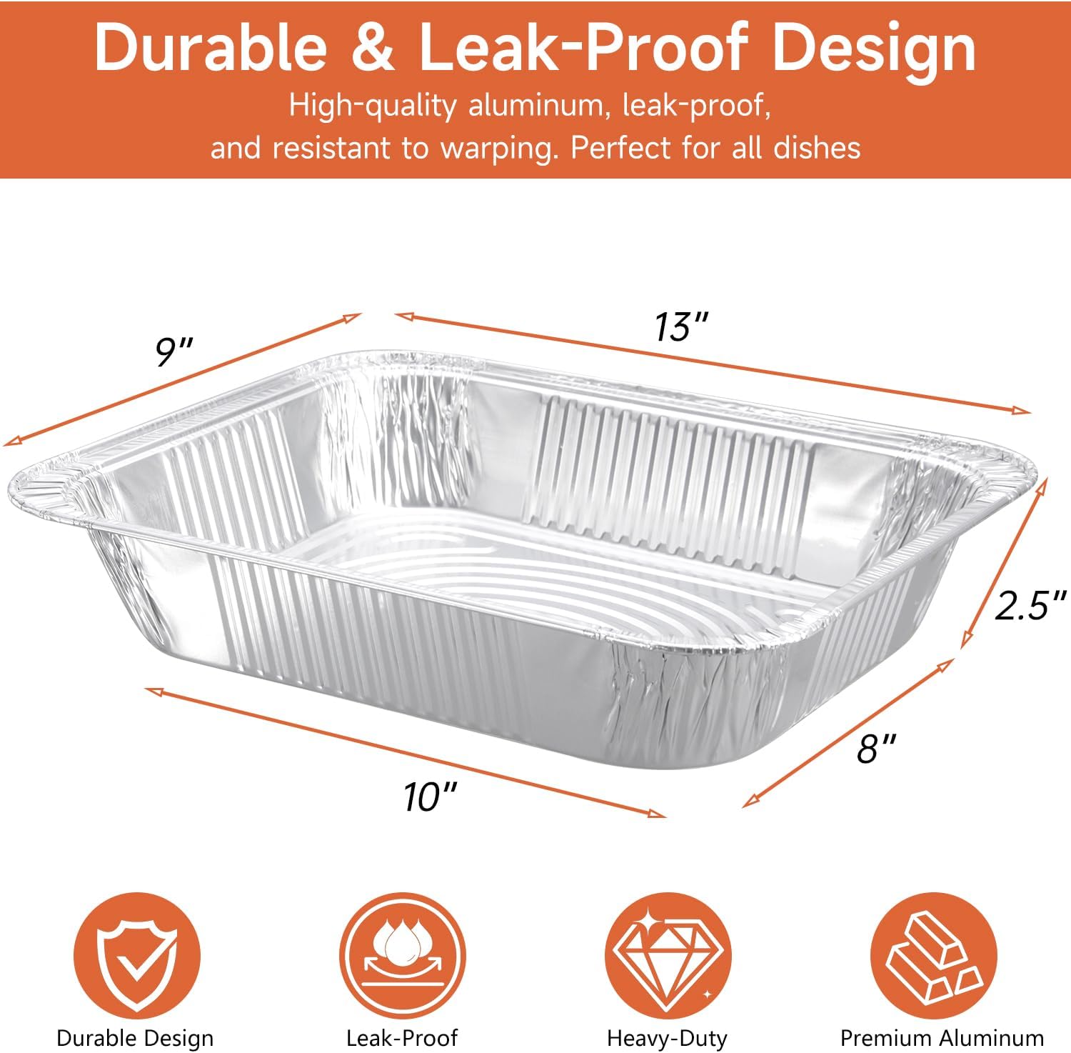 Detalle de Lideropa Aluminum Pans 9x13-Inch