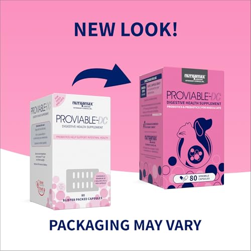Thumbnail 1 de Nutramax Proviable Probiotics + Prebiotics for Dogs & Cats, 80 Capsules