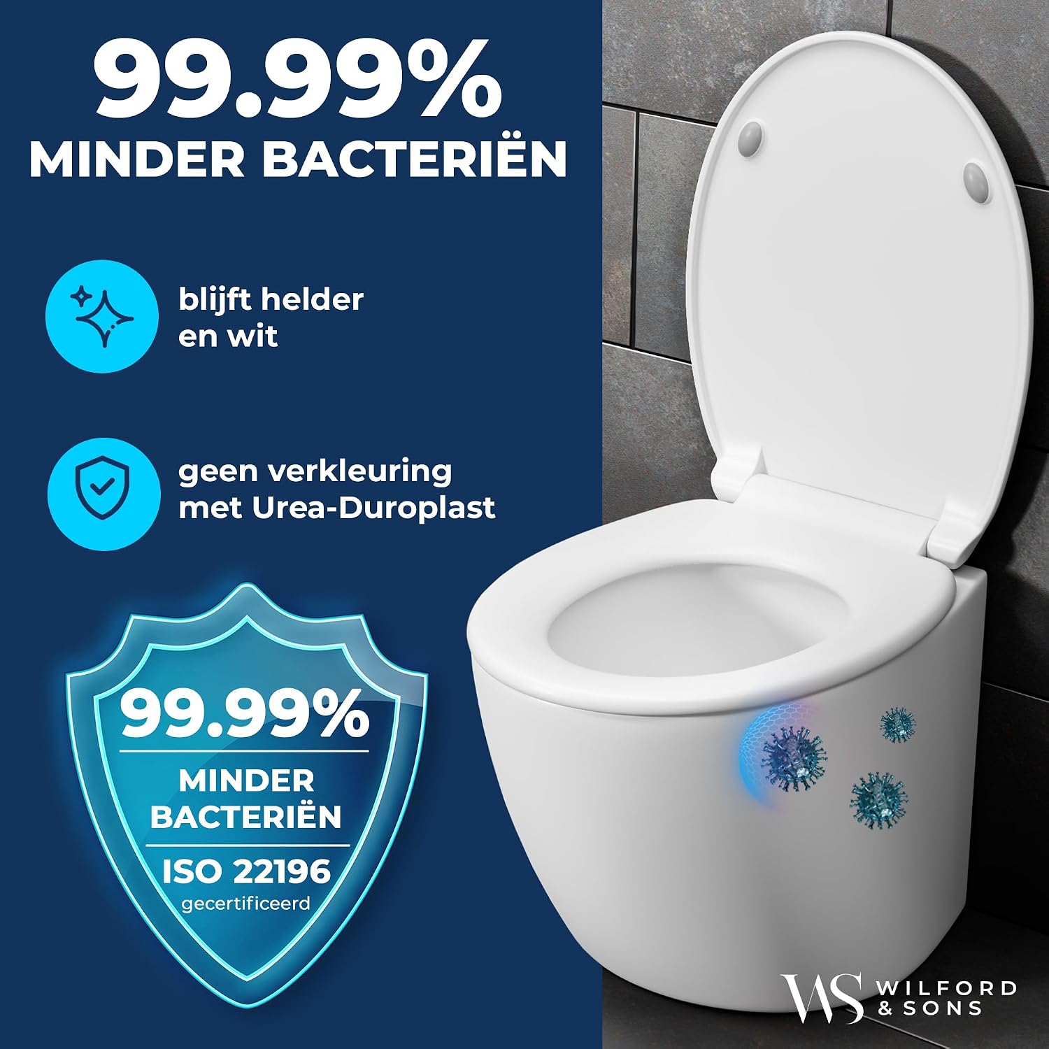 Detalle 2 de Wilford & Sons O Shape toiletbril, O-vorm met softclose en quick release