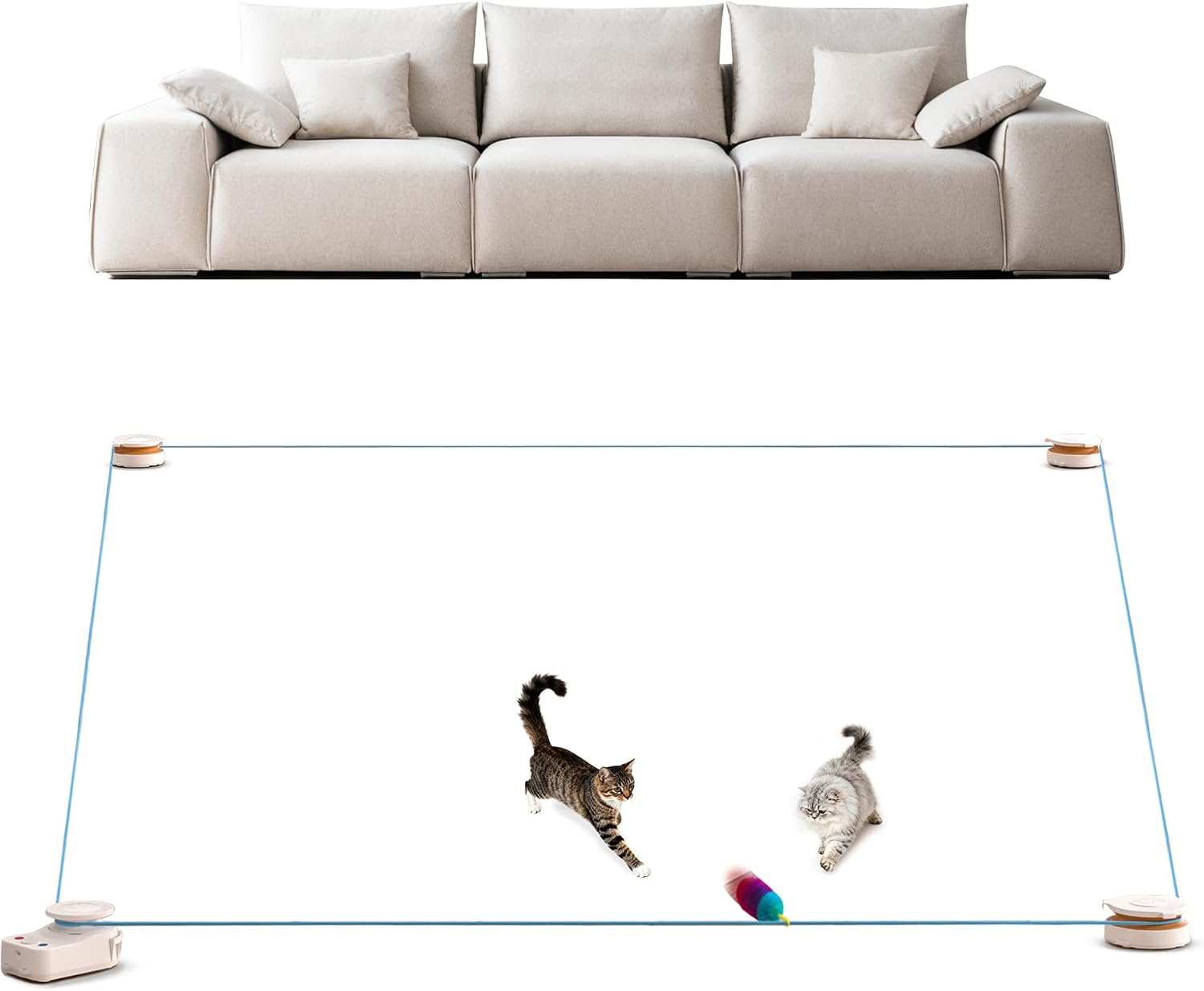 Detalle de Hedsuin Interactive Cat Toy for Indoor Cats – Automatic Moving Toy & Cat Treadmill