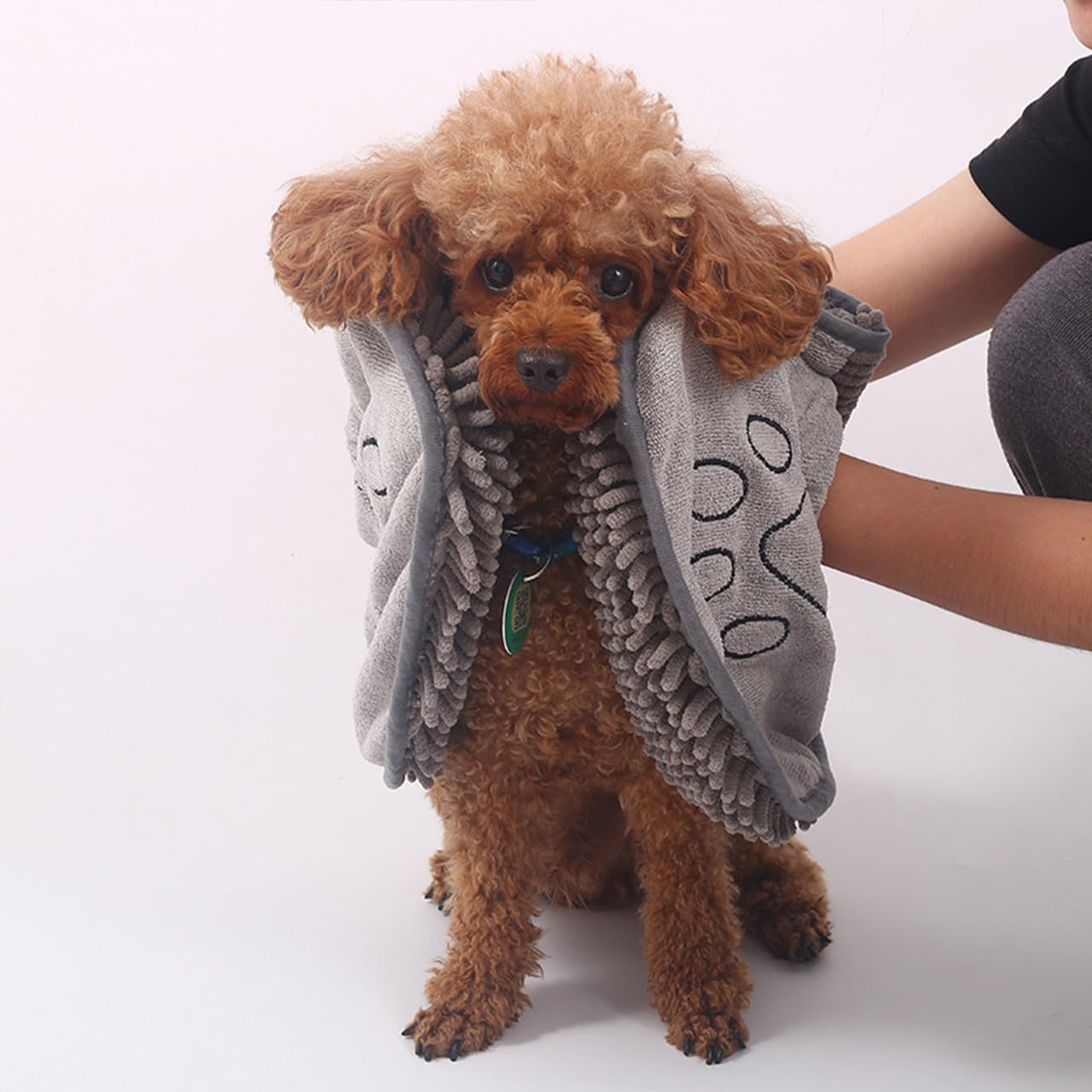 Thumbnail 4 de Didabotak Microfiber Dog Bath Towel – Ultra-Absorbent, Large 62 x 23 cm Pet Towel with Dual Hand Pockets