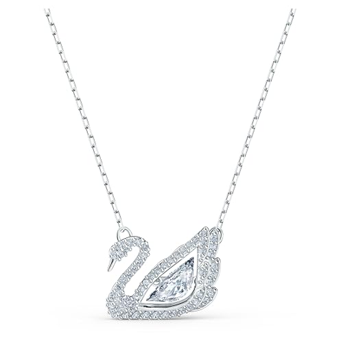 Swarovski Dancing Swan, collana con cigno bianco e placcatura in rodio