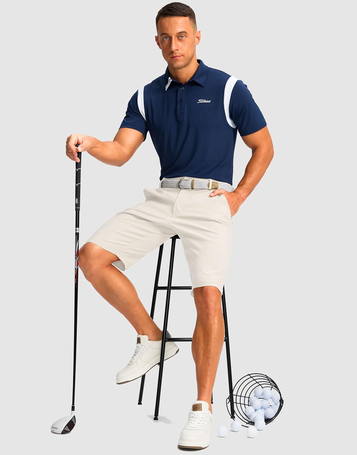 Detalle 2 de G Gradual Men's Golf Shorts, 11-Inch Inseam, 4 Pockets, Stretch, UPF 50+