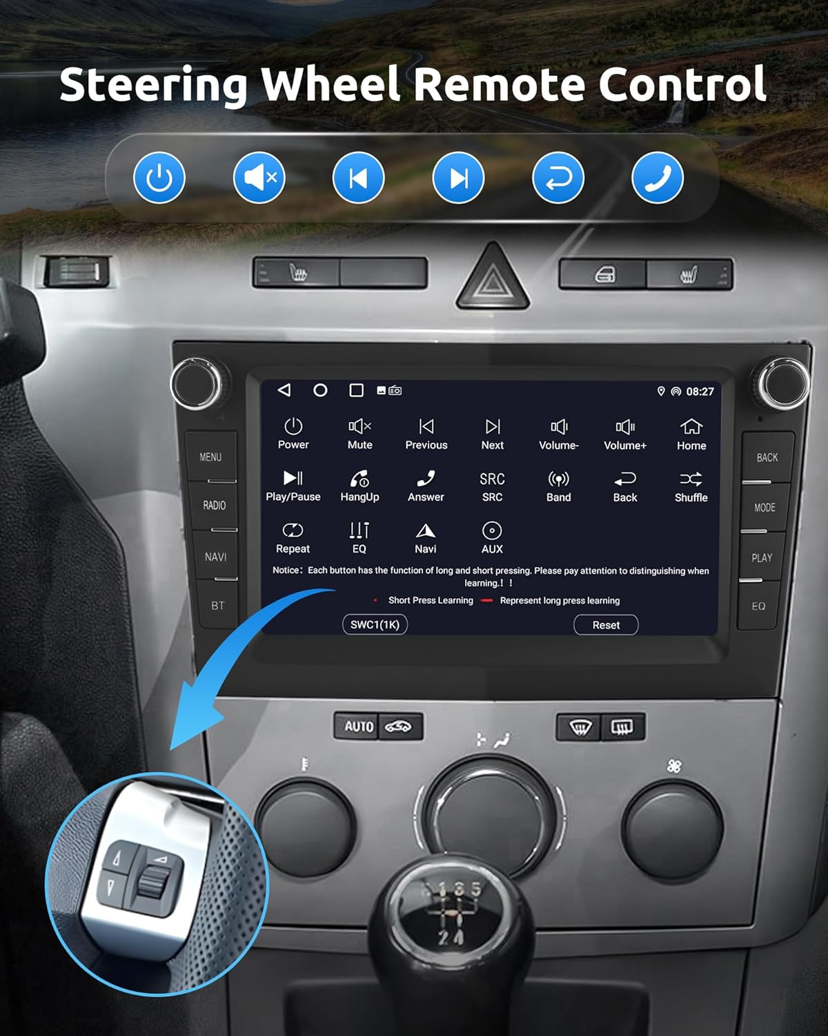 Thumbnail 6 de ESSGOO 7-inch Android 14 Car Stereo for Vauxhall/Opel: Wireless CarPlay, Android Auto & CANBUS