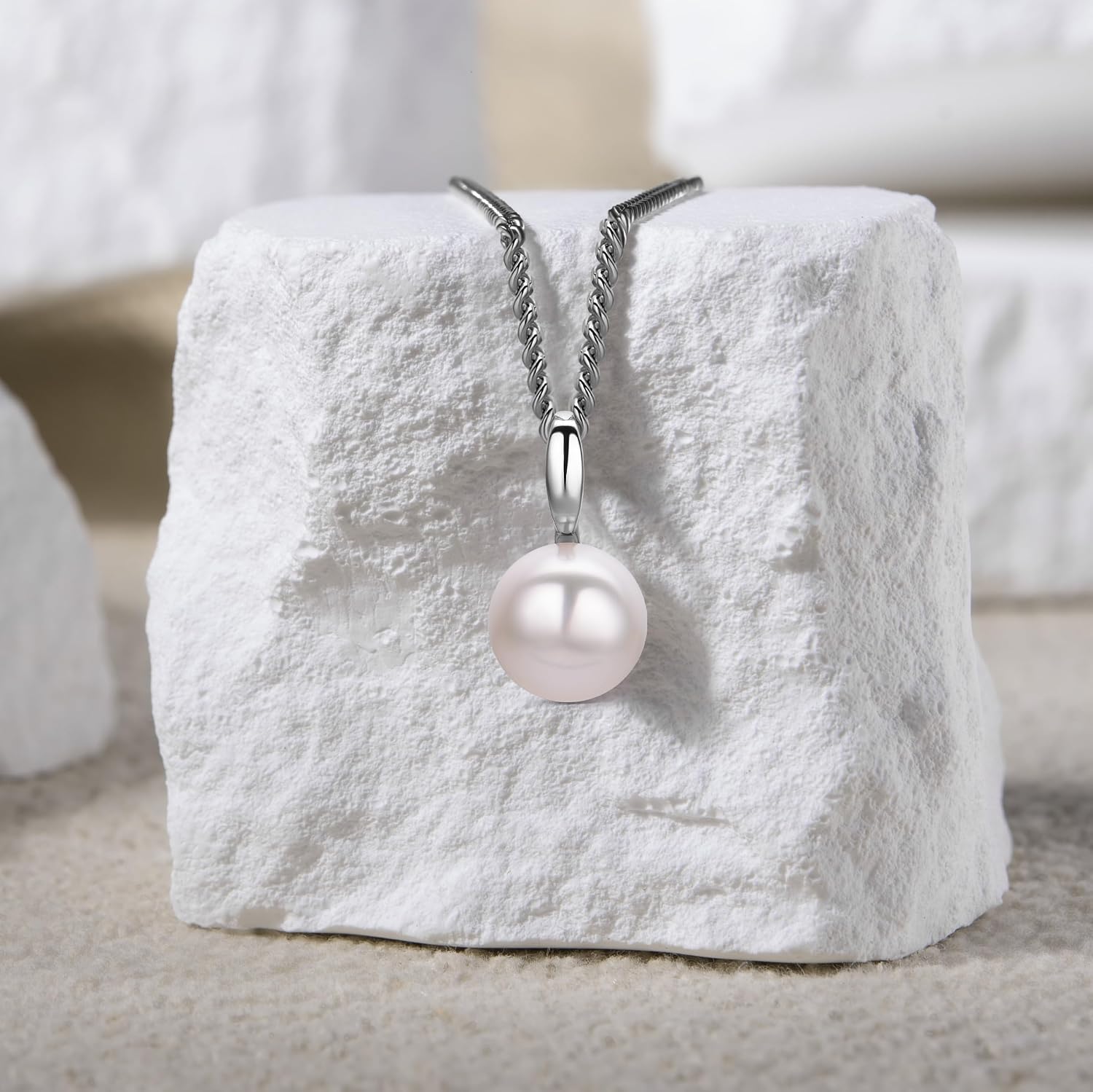 Detalle 2 de OROVI collana donna Argento 925 perla 10 mm