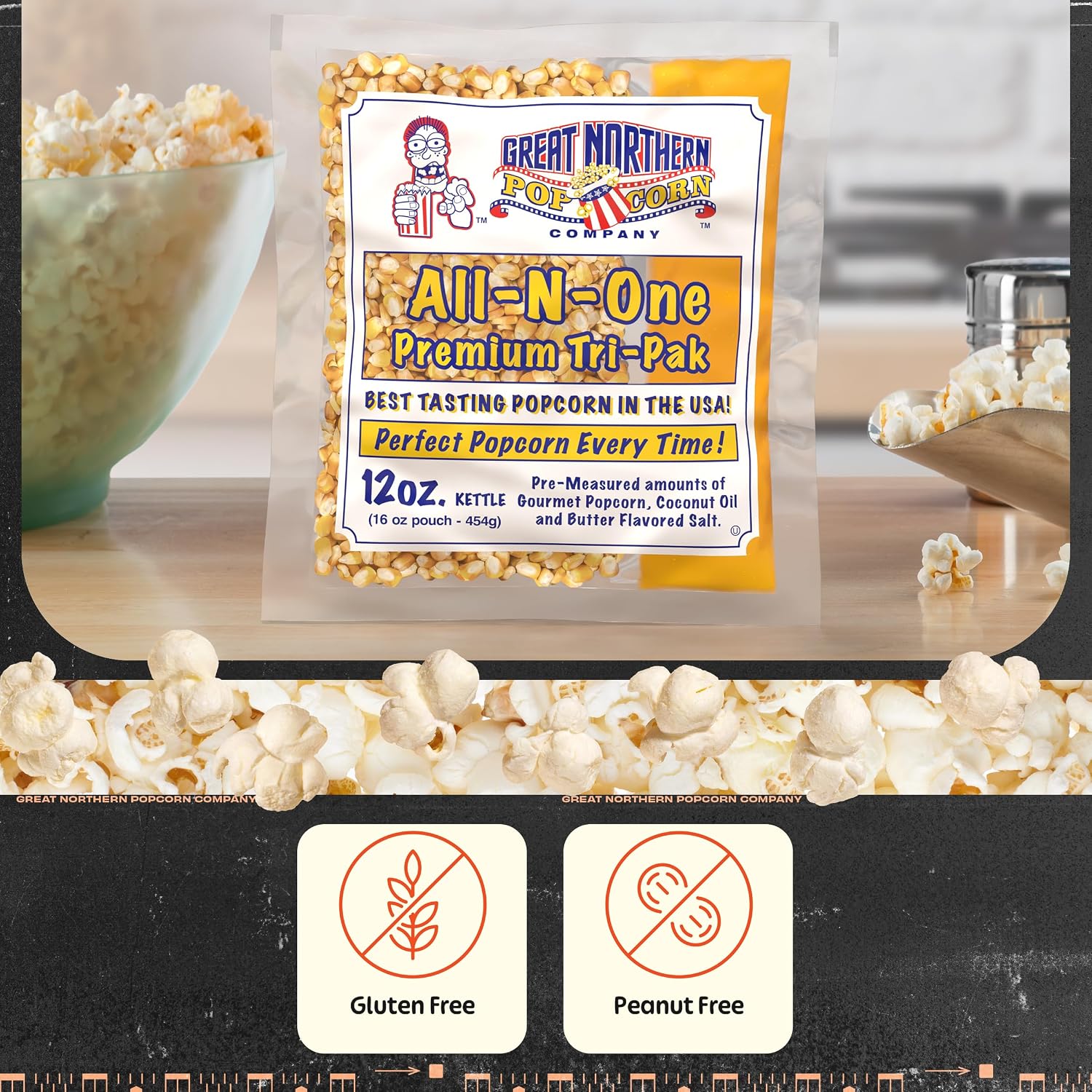Thumbnail 3 de Great Northern Popcorn 83-DT6225-IMP Popcorn Packets, 4-Pack for 12-oz Kettles