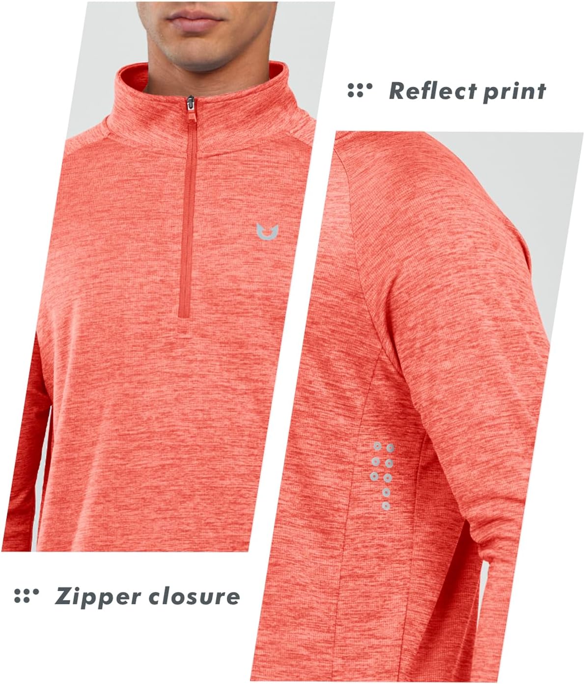 Thumbnail 4 de NORTHYARD Men’s Quarter Zip Pullover Running Shirt (Long Sleeve Moisture Wicking Quick Dry)