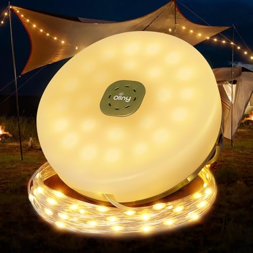 Detalle de Ollny Camping String Lights 10M 100 LEDs, 2 in 1 Rechargeable Fairy Light