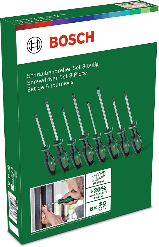 Bosch Home and Garden Set de Destornilladores 8 Piezas 🛠