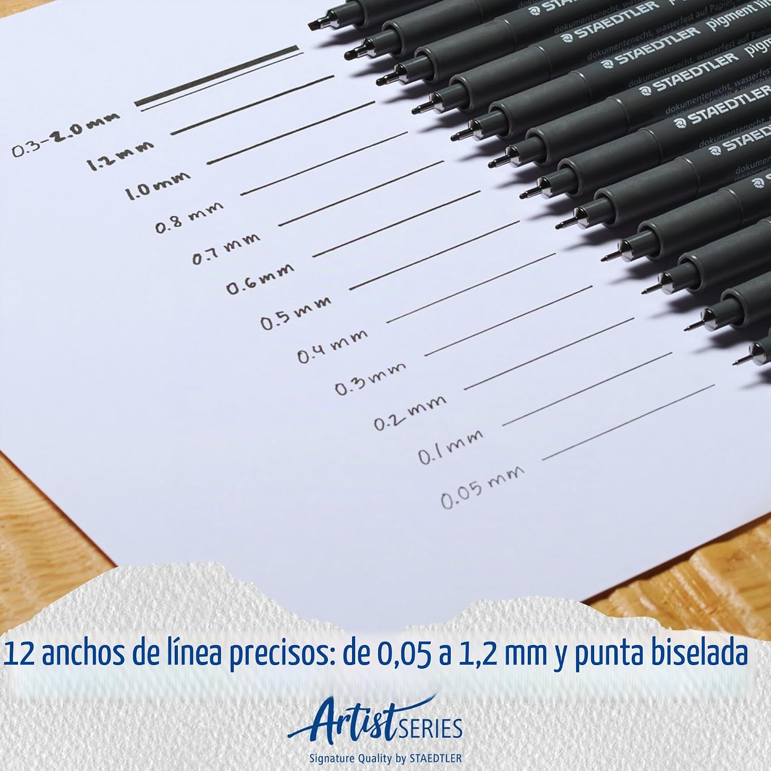 Thumbnail 6 de Staedtler 308 SB6P Fineliner Pigment - Estuche 6 Negro ✍