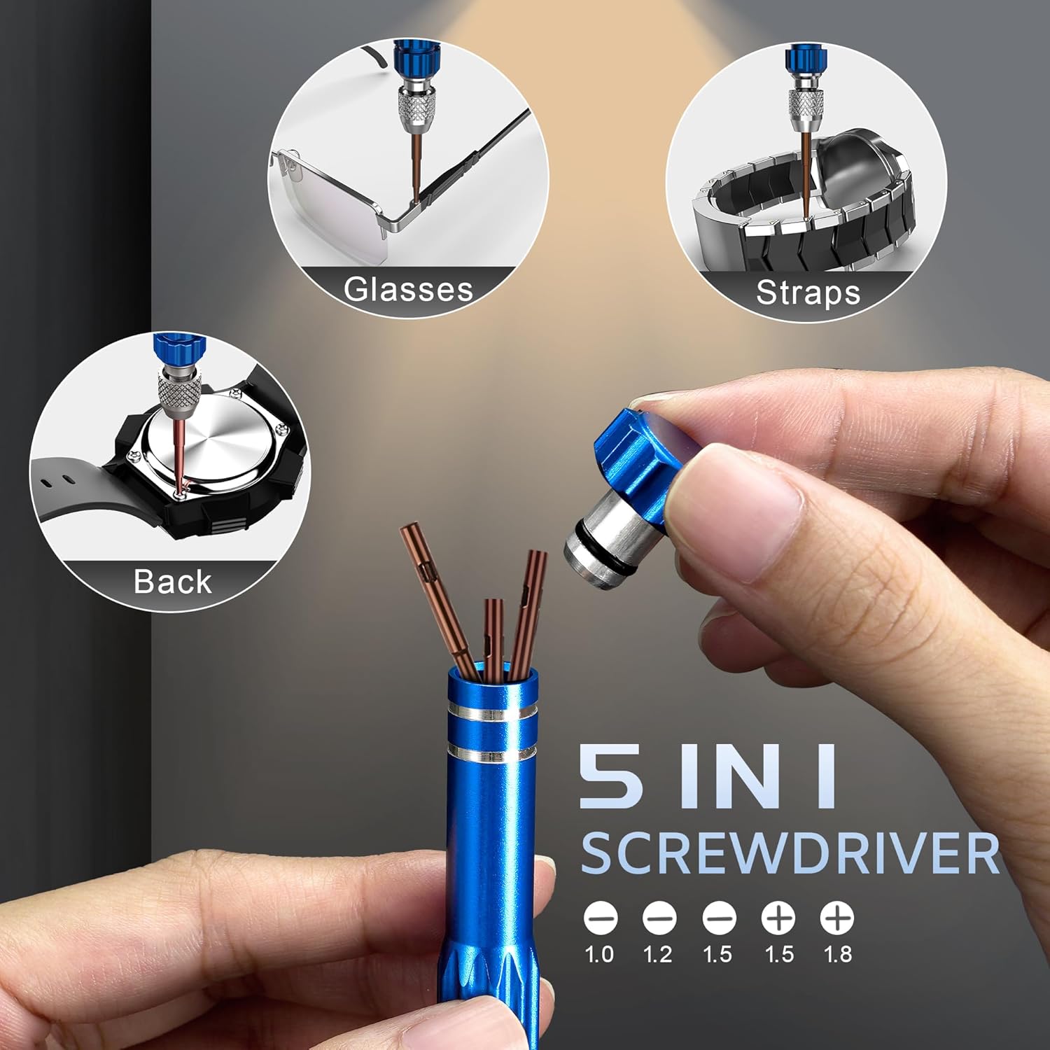 Detalle de JOREST Watch Repair Kit (2025) – Comprehensive tool set for battery, strap adjustments and case back opening