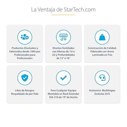 Thumbnail 8 de StarTech.com Estante ventilado 1U 40,6 cm, carga 14 kg 🖥️