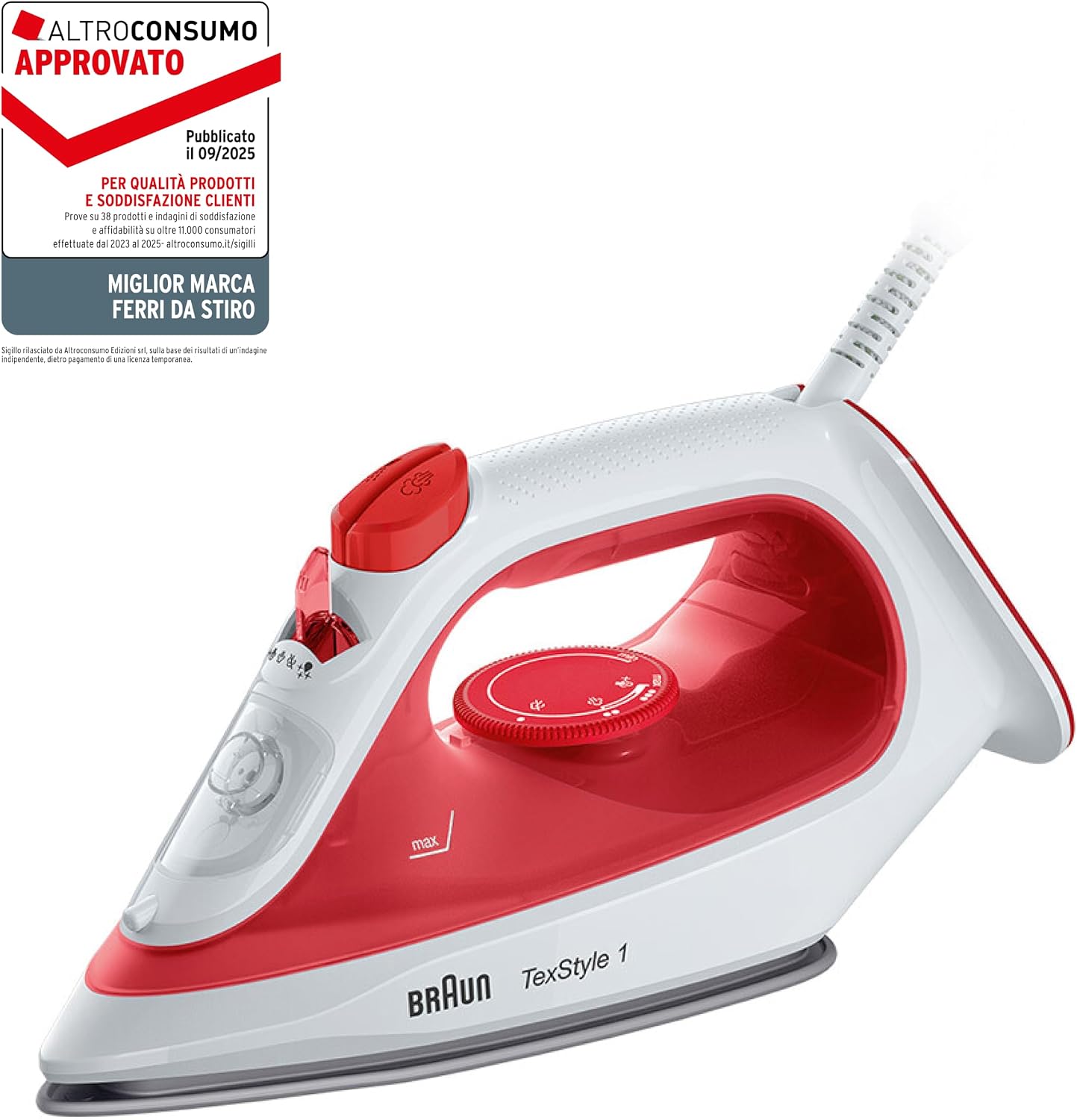 Thumbnail 1 de Braun TexStyle 1 SI 1019: ferro da stiro a vapore con rivestimento antiaderente
