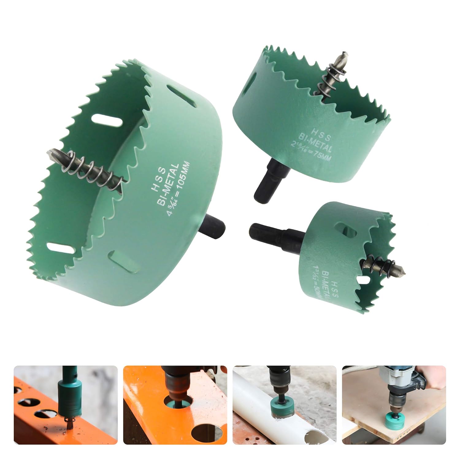 Detalle 2 de Laiwei 70mm HSS bi-metal hole saw (2.7") for wood, plasterboard and metal profiles