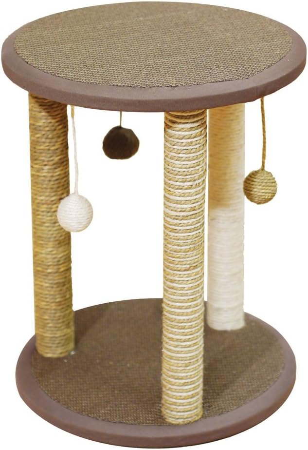 Thumbnail 2 de Rosewood Zurich Cat Scratching Post & Cat Tree (45cm) with 3 Posts and Hanging Toys