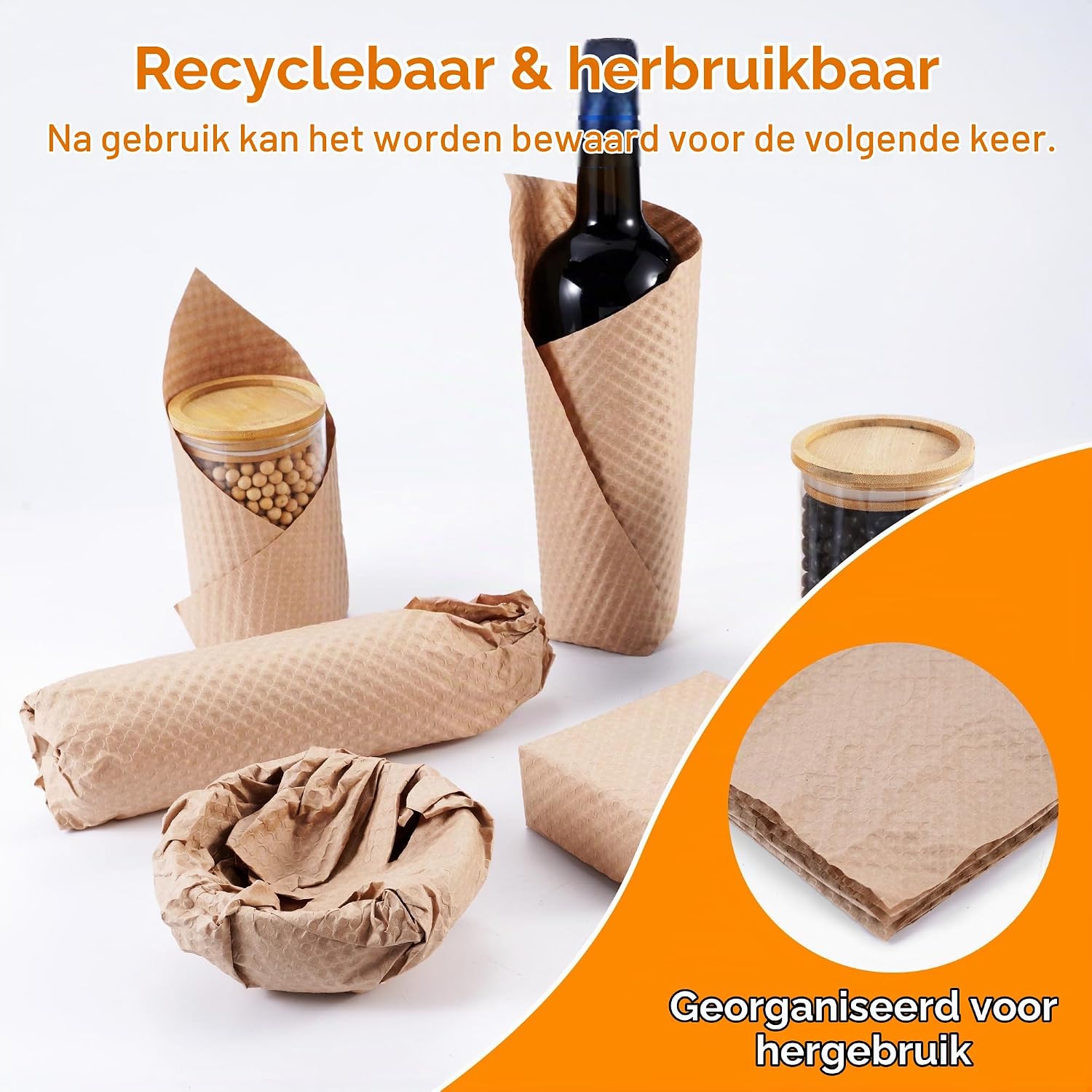 Detalle 2 de SZSYumUnion Paper Bubble Wrap Roll 3 papieren bubbelrol voor breekbare spullen