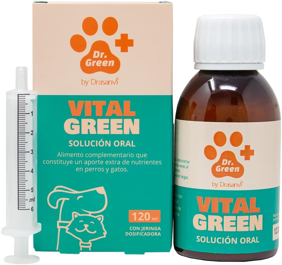 Detalle de Drasanvi VITALGREEN SOLUCION Oral 120ML para mascotas