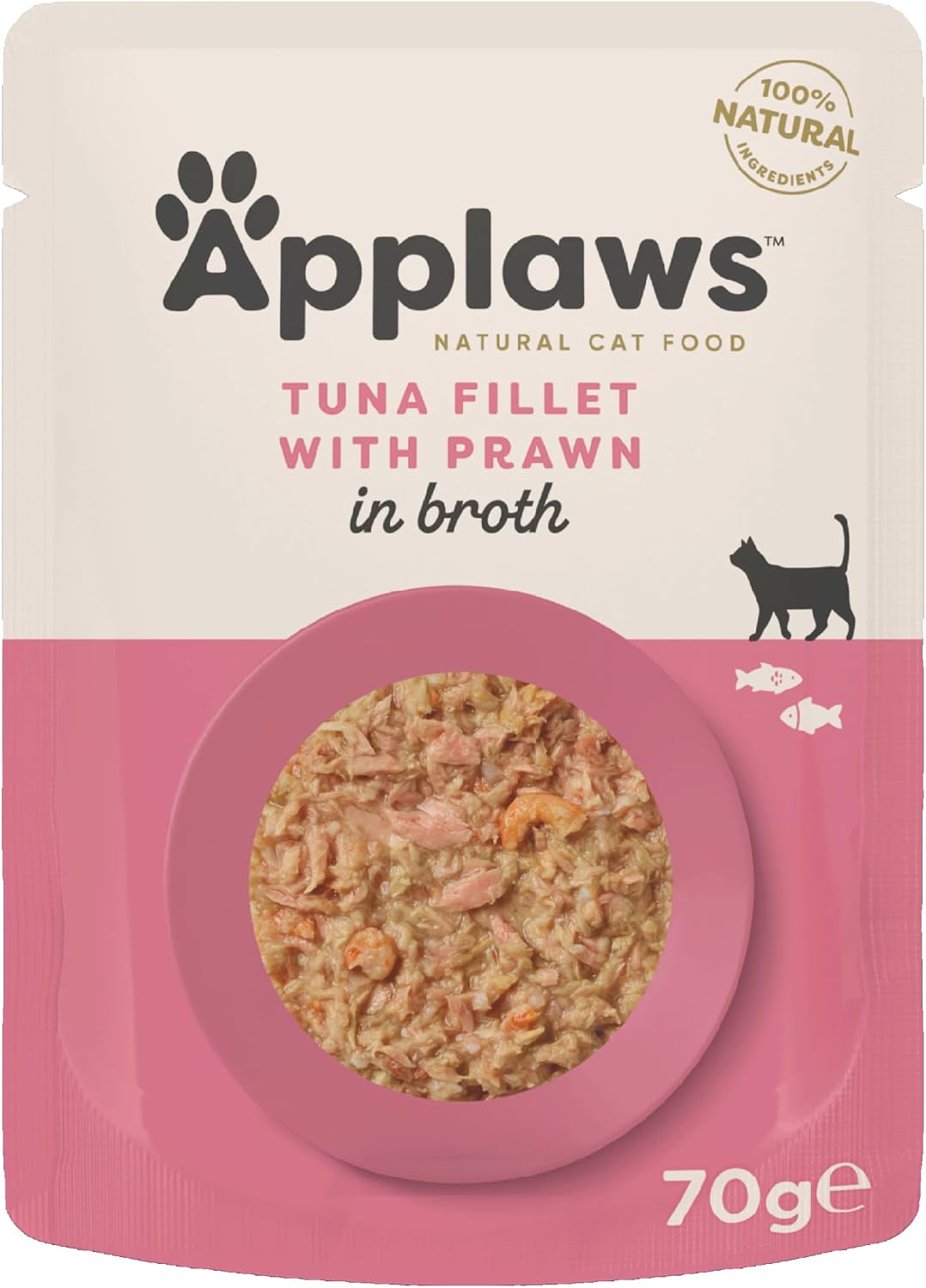 Thumbnail 1 de Applaws Premium Natural Nassfutter: Thunfischfilet mit Pazifik-Garnele in Brühe, 12x70g