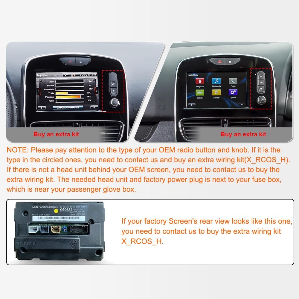Detalle 2 de ACAVICA 10.1" Android 15 Car Stereo for Renault Clio IV & Zoe (2012–2018) with Wireless CarPlay/Android Auto