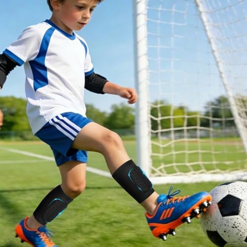 Detalle 2 de AYBUY Parastinchi da Calcio in nido d'ape con cuscinetti EVA da 10 mm – 1 paia