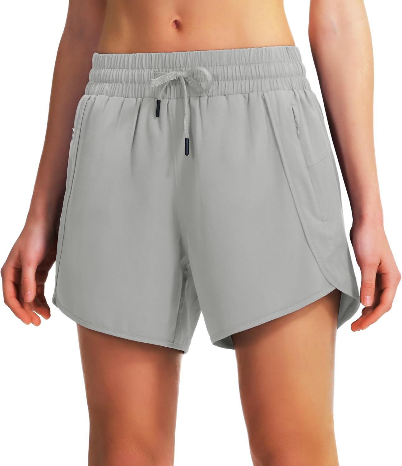 Thumbnail 3 de Ksmien Women’s 5-Inch Quick-Dry Running Shorts with Zipper Pockets and UPF 50+