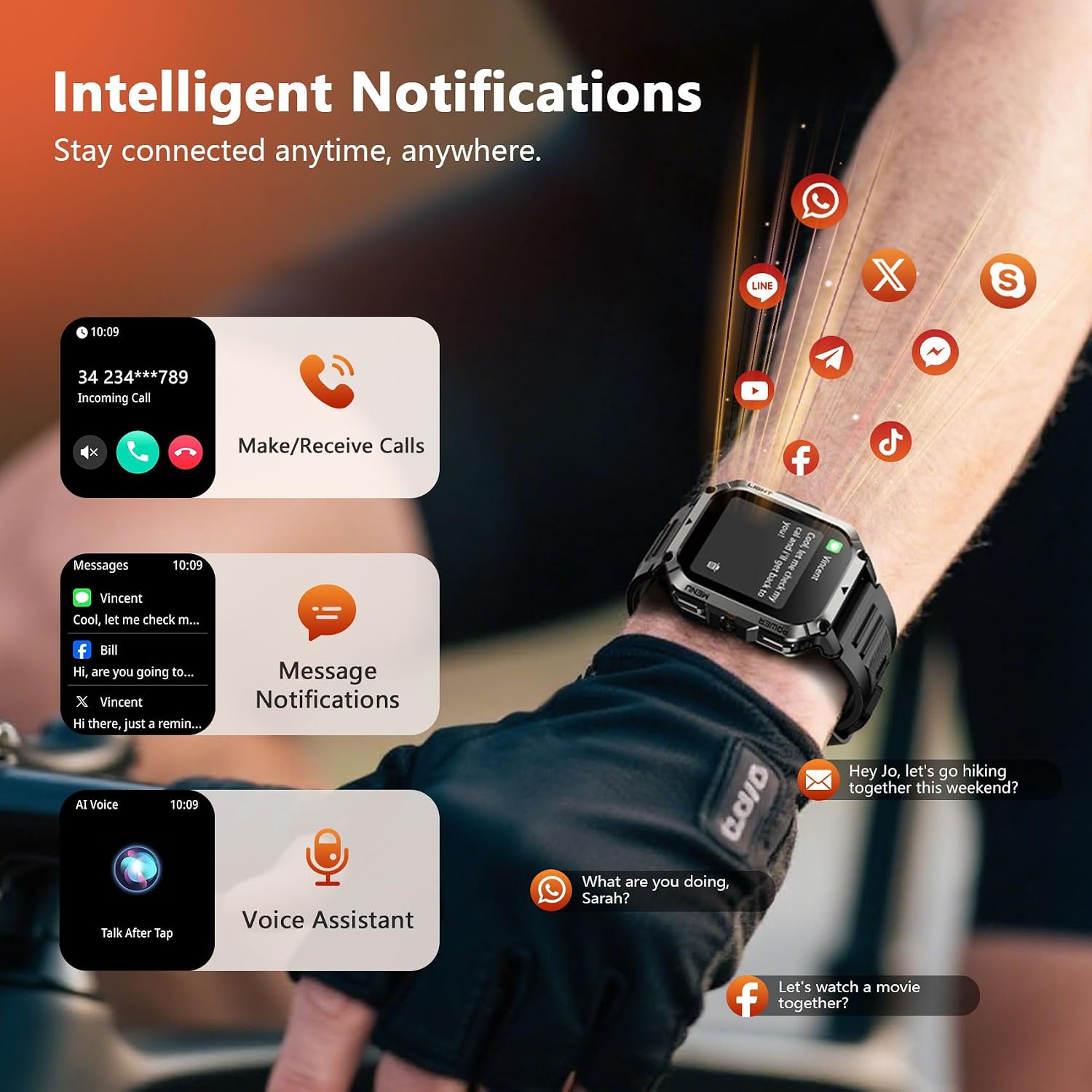 Thumbnail 5 de Blackview Military Smart Watch for Men: rugged outdoor companion with 100-day battery