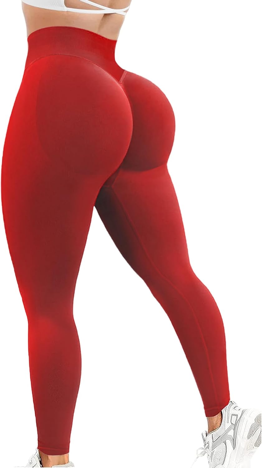 Detalle de POWERASIA Women's Scrunch Leggings, 25.6-Inch Inseam
