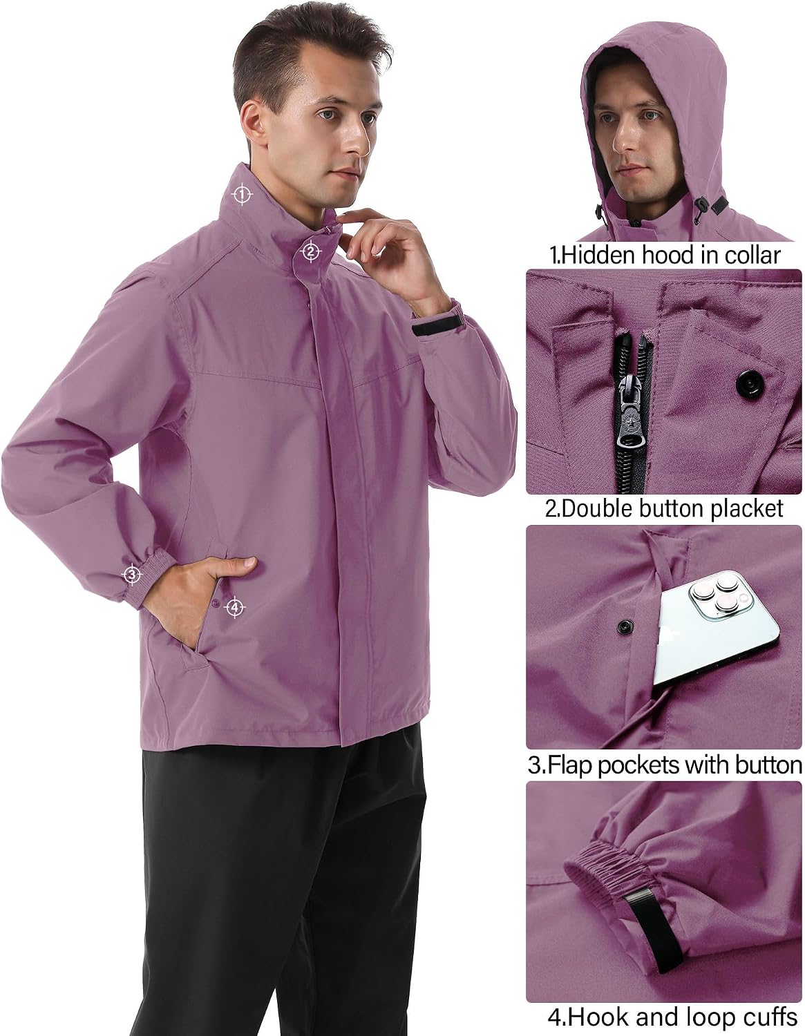 Detalle 2 de iCreek Rain Suit Waterproof 5000mm