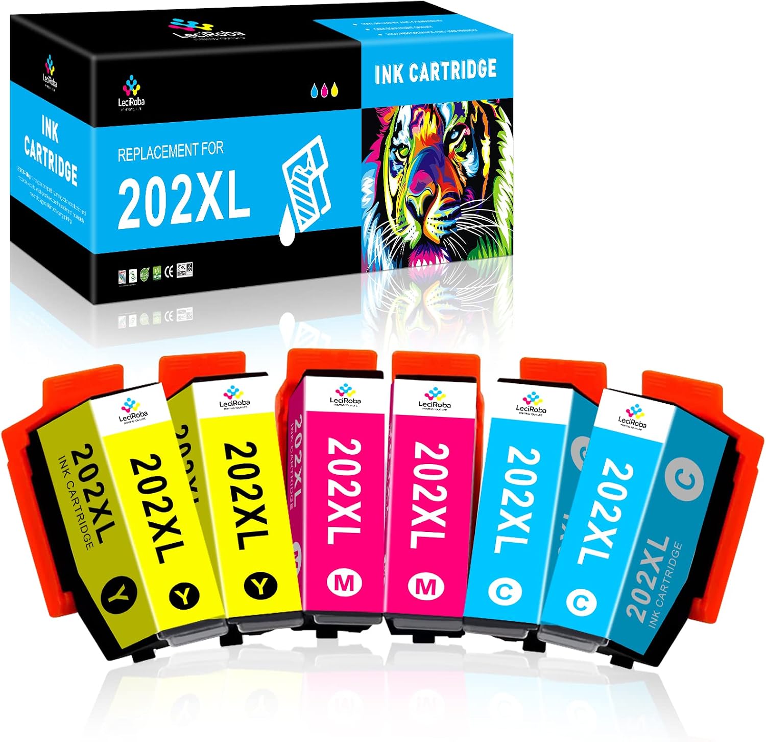 LeciRoba 202XL cartucce inchiostro 6 colori 650 pagine
