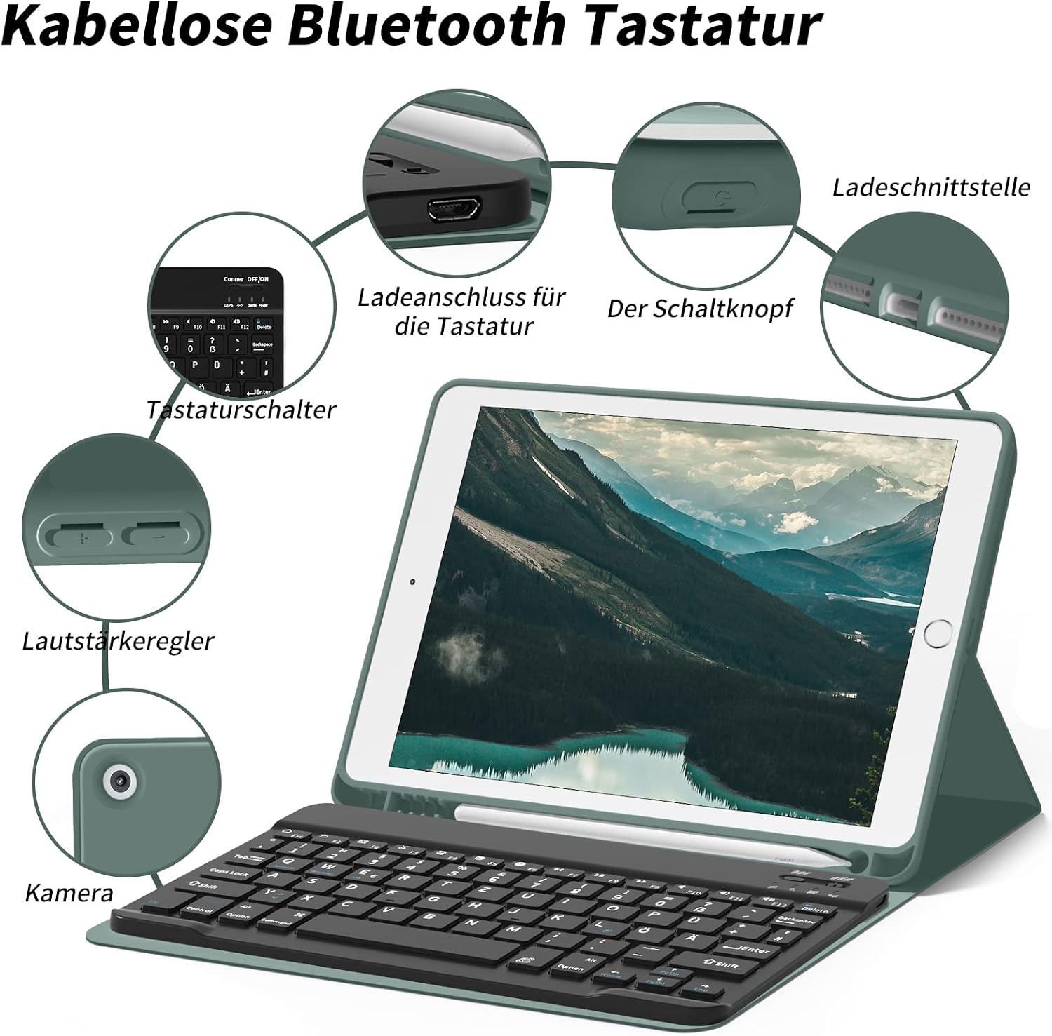 Thumbnail 2 de aoub Hülle mit Tastatur 10,2 Zoll