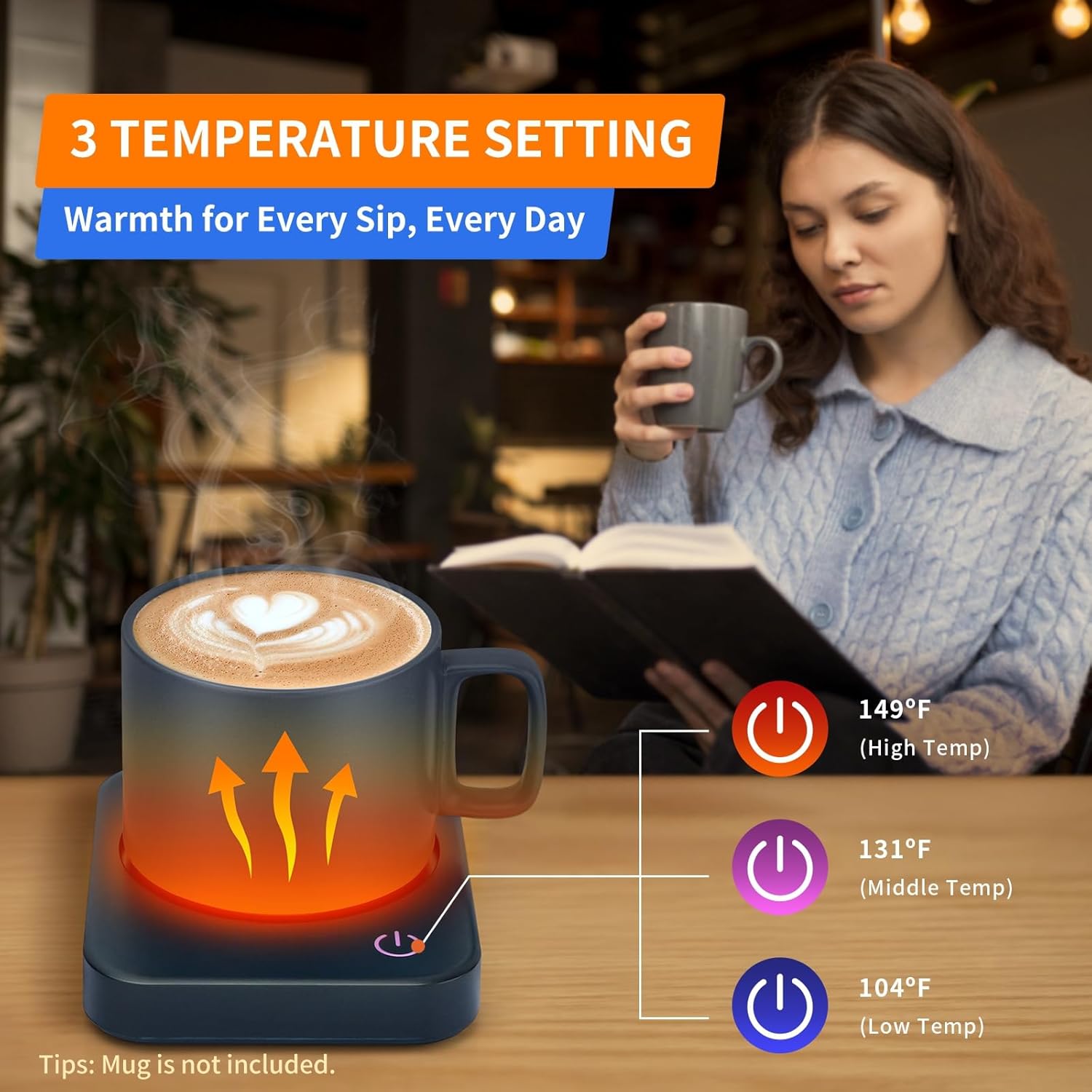Thumbnail 2 de Vobaga Coffee Mug Warmer 3 Temp