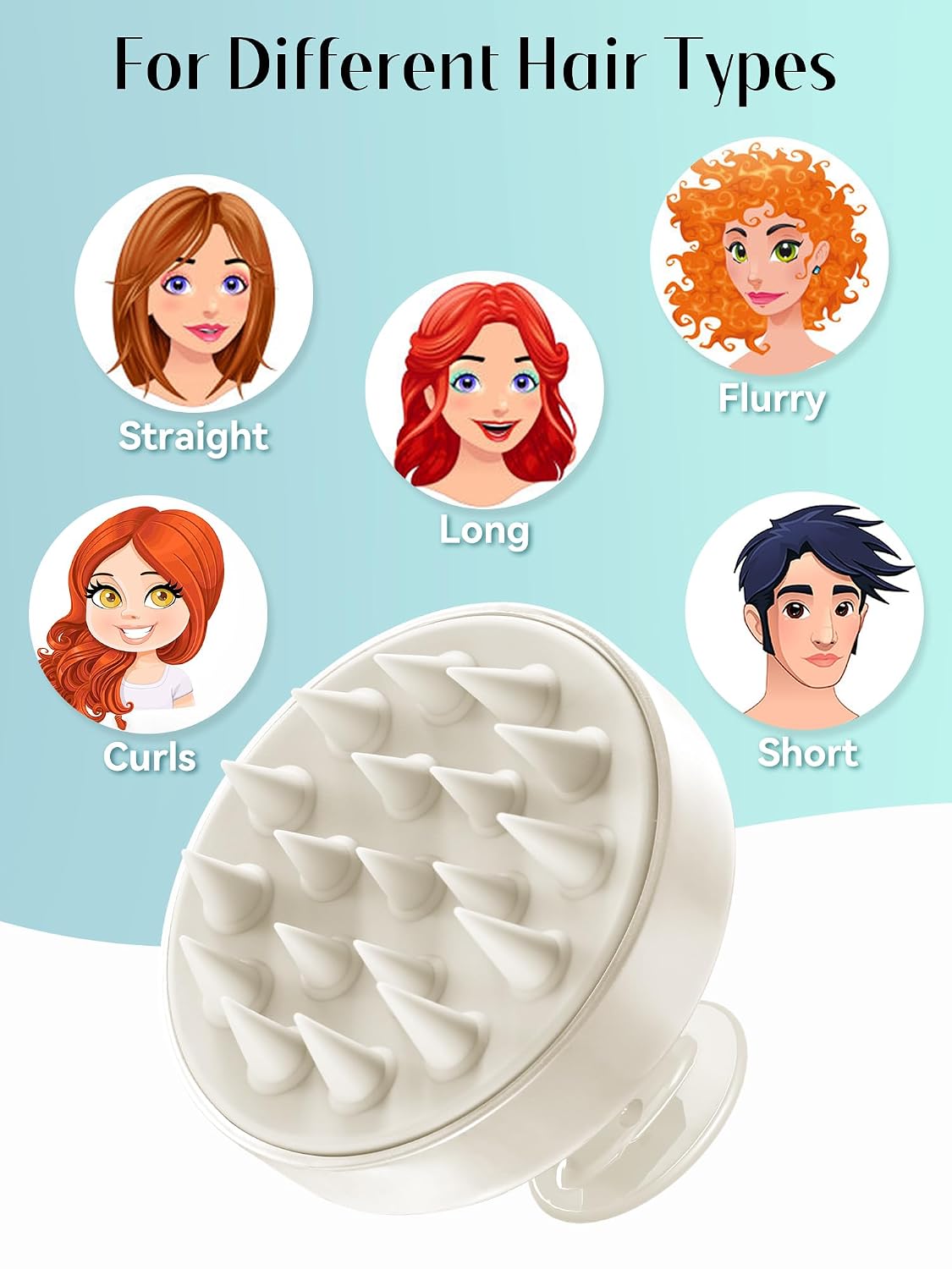 Detalle de HEETA Silicone Scalp Massager