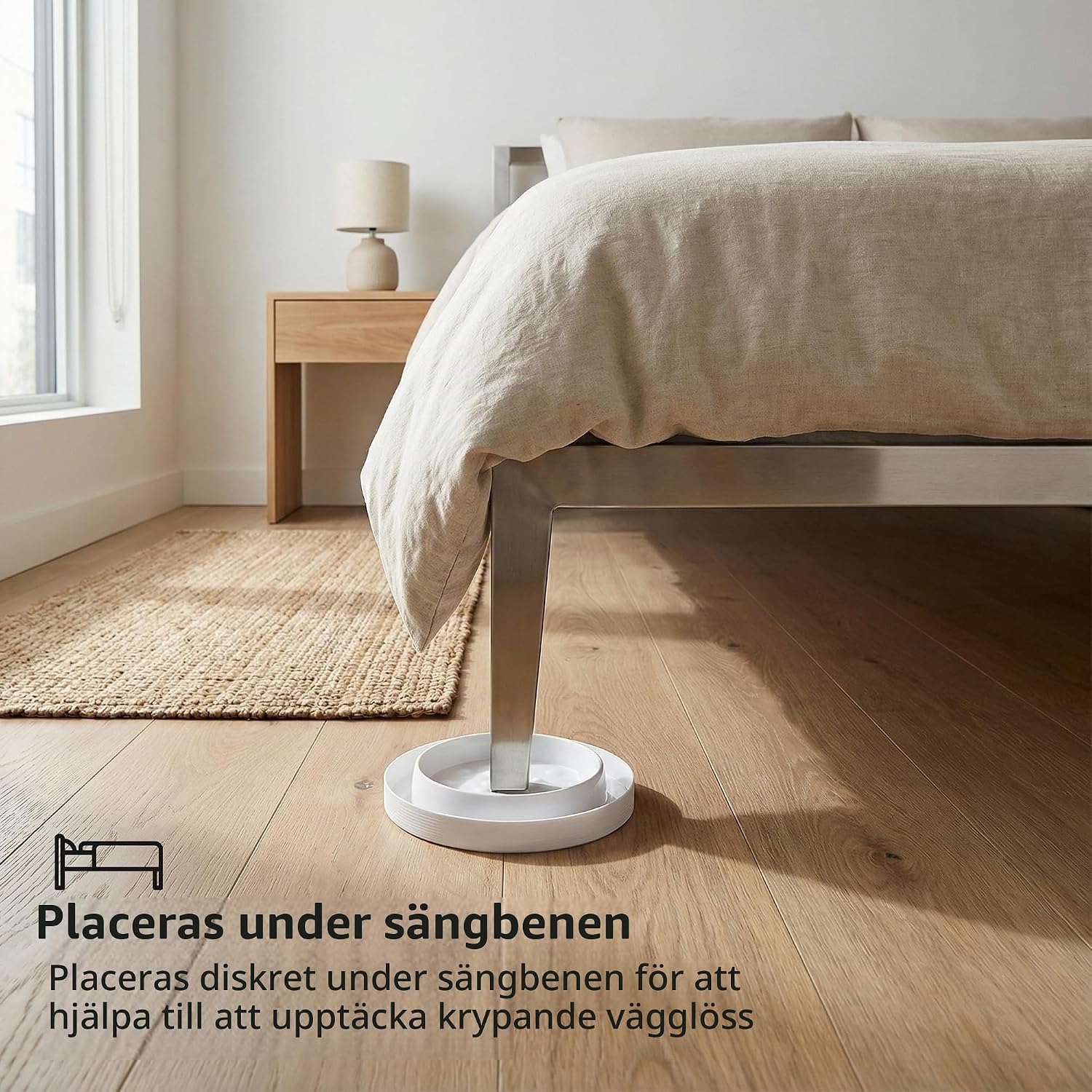 Detalle de ASPECTEK HR2931 vägglusfällor för sängben, 4-pack i plast