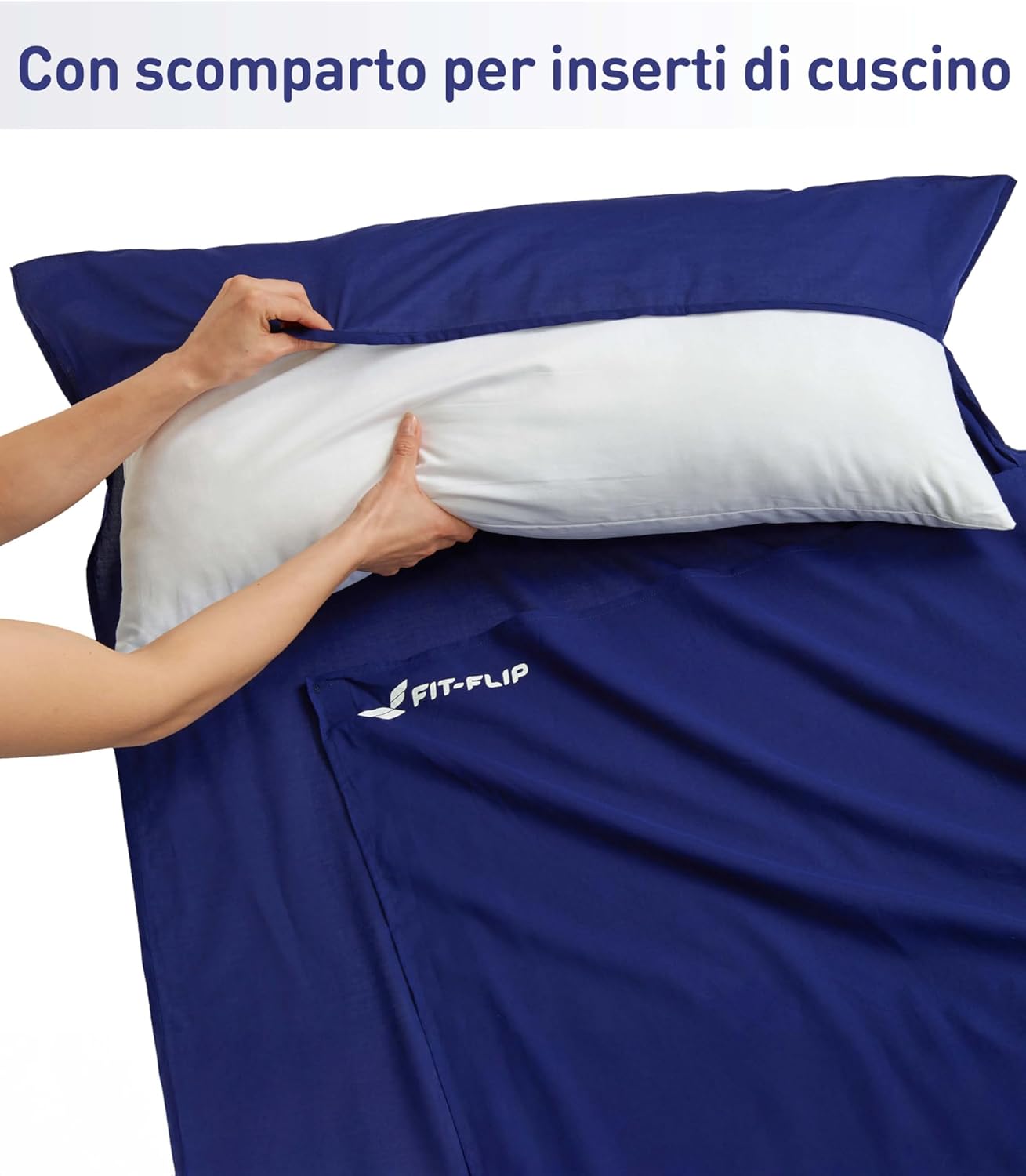 Detalle 2 de Fit-Flip Sacco Lenzuolo da Viaggio 220x90 cm