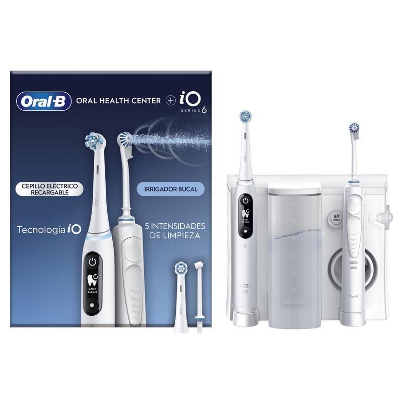 Detalle 2 de Oral-B iO6 OxyJet: cepillo oscilante rotativo con 5 modos, 2 cabezales y Bluetooth