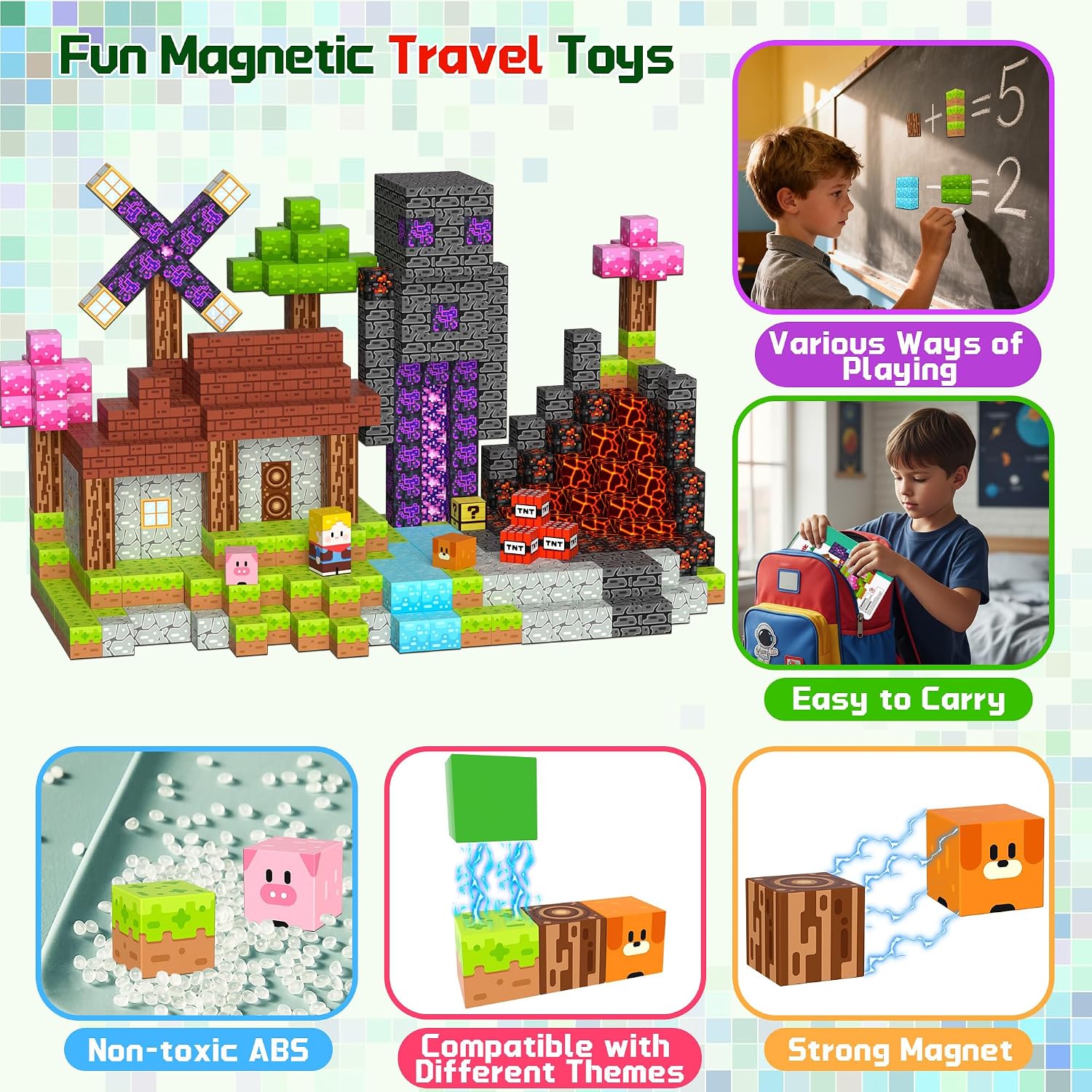 Thumbnail 6 de OUGUI 200 Magnetic Blocks Set 🧩