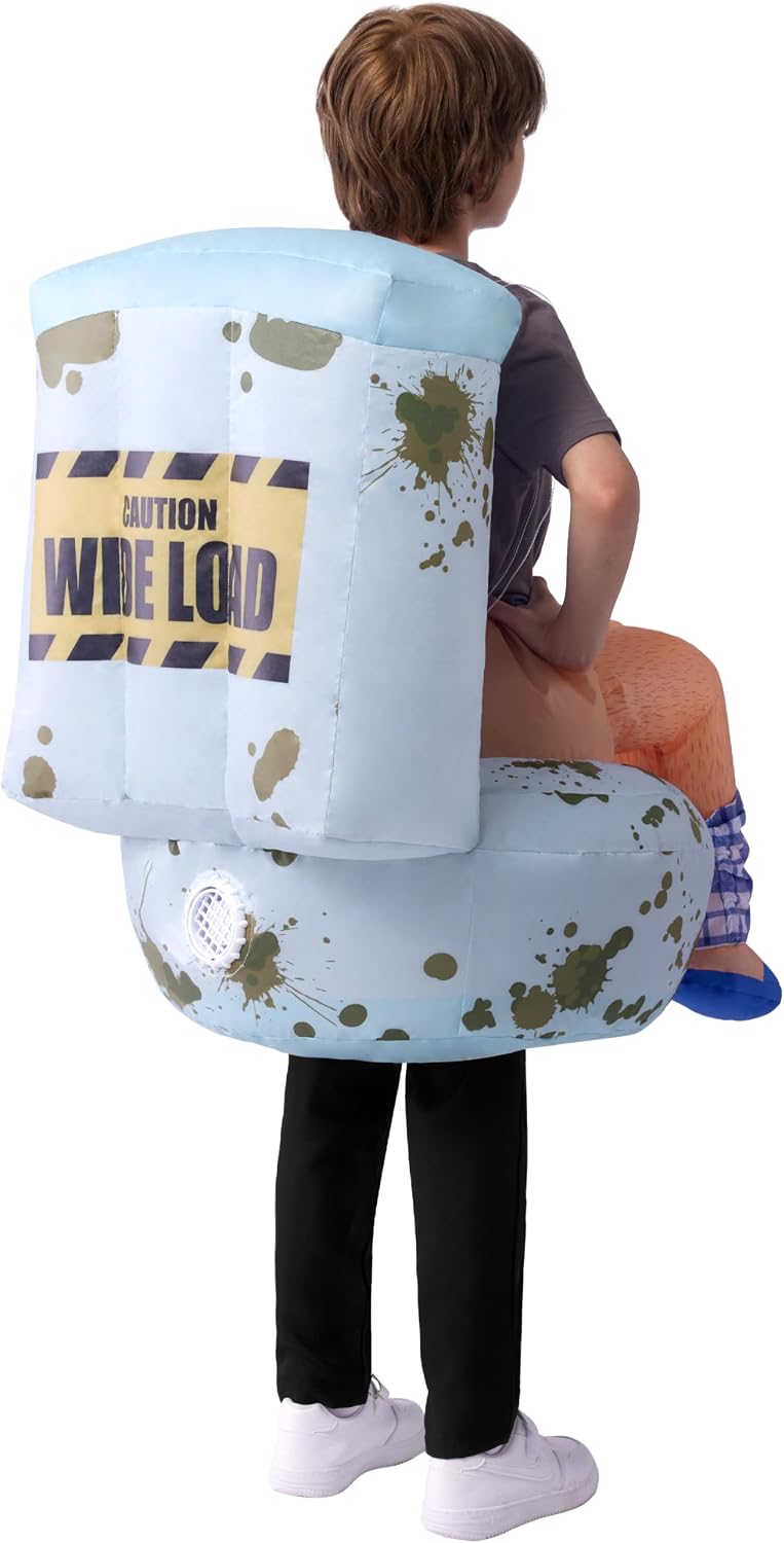 Detalle 2 de Spooktacular Creations Kids’ Sitting-on-a-Toilet Inflatable Costume