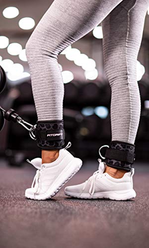 Thumbnail 1 de Fitgriff Sangle Cheville Musculation Poulie V1 – Ankle Straps pour Kickback et entraînement des fessiers (léopard)