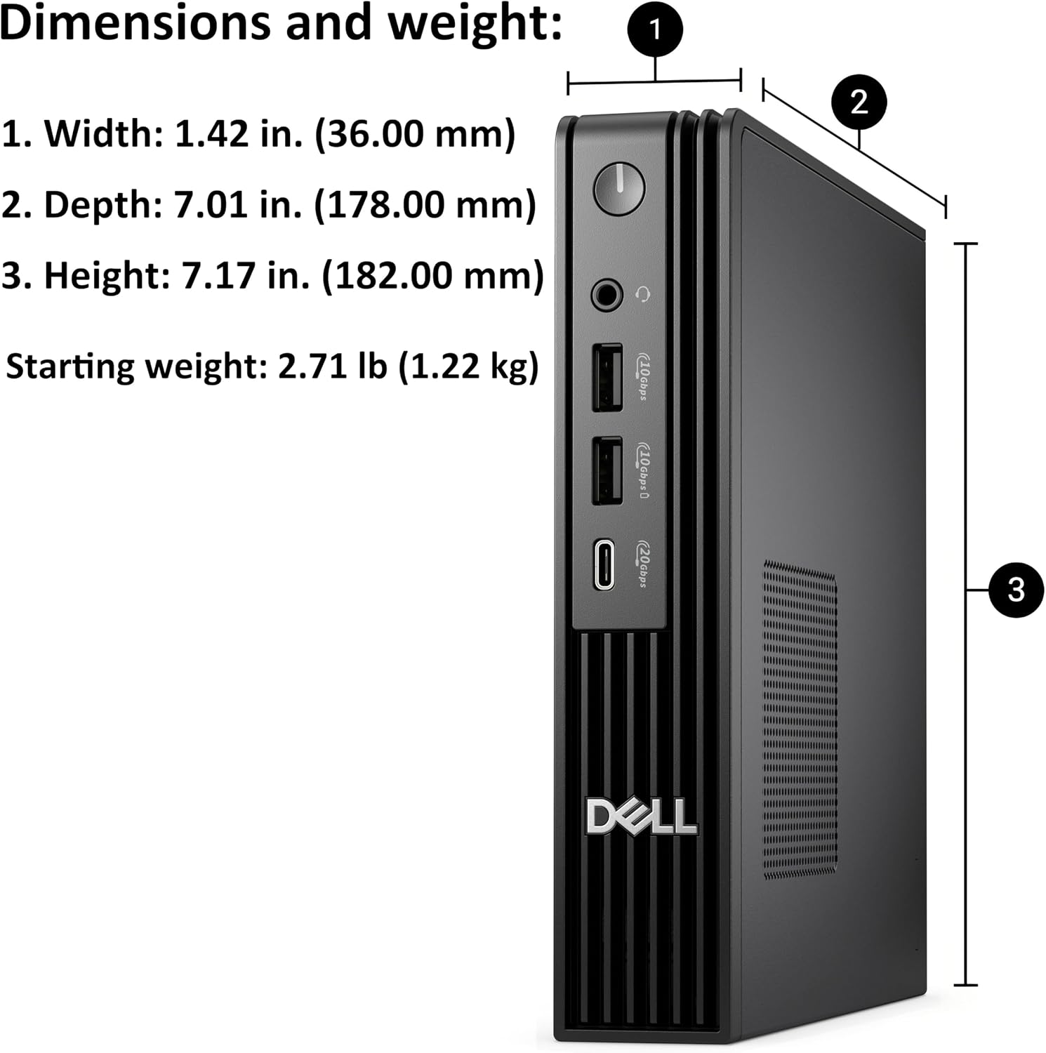 Detalle 2 de Dell Pro Micro Plus Mini PC, Intel Core Ultra 7 265