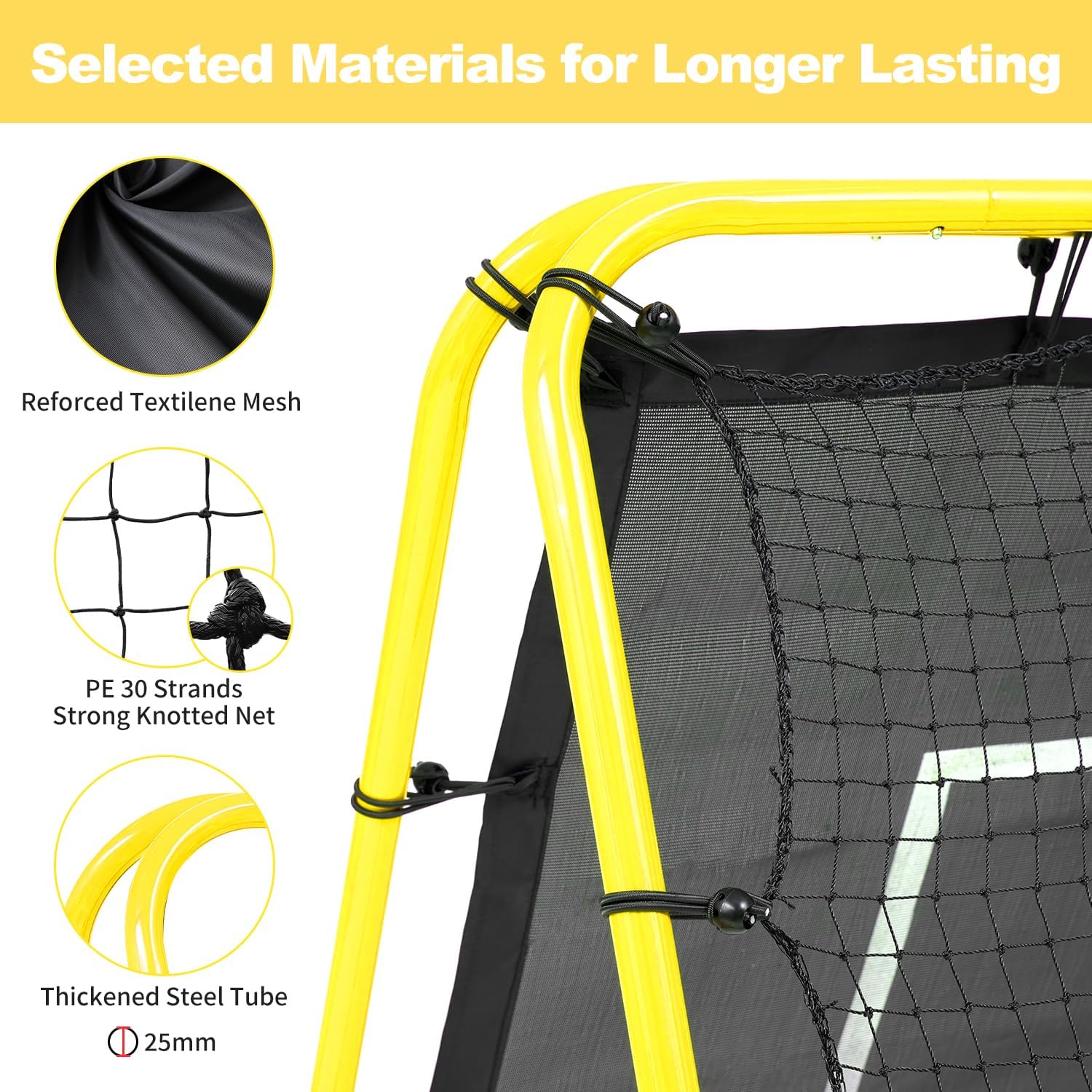 Thumbnail 3 de BAGAIL Rebounder-Netz 120x120 cm fürs Fußballtraining