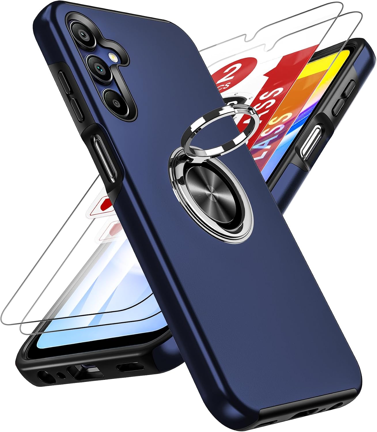 Detalle de LeYi Galaxy A15 Case with Ring Stand