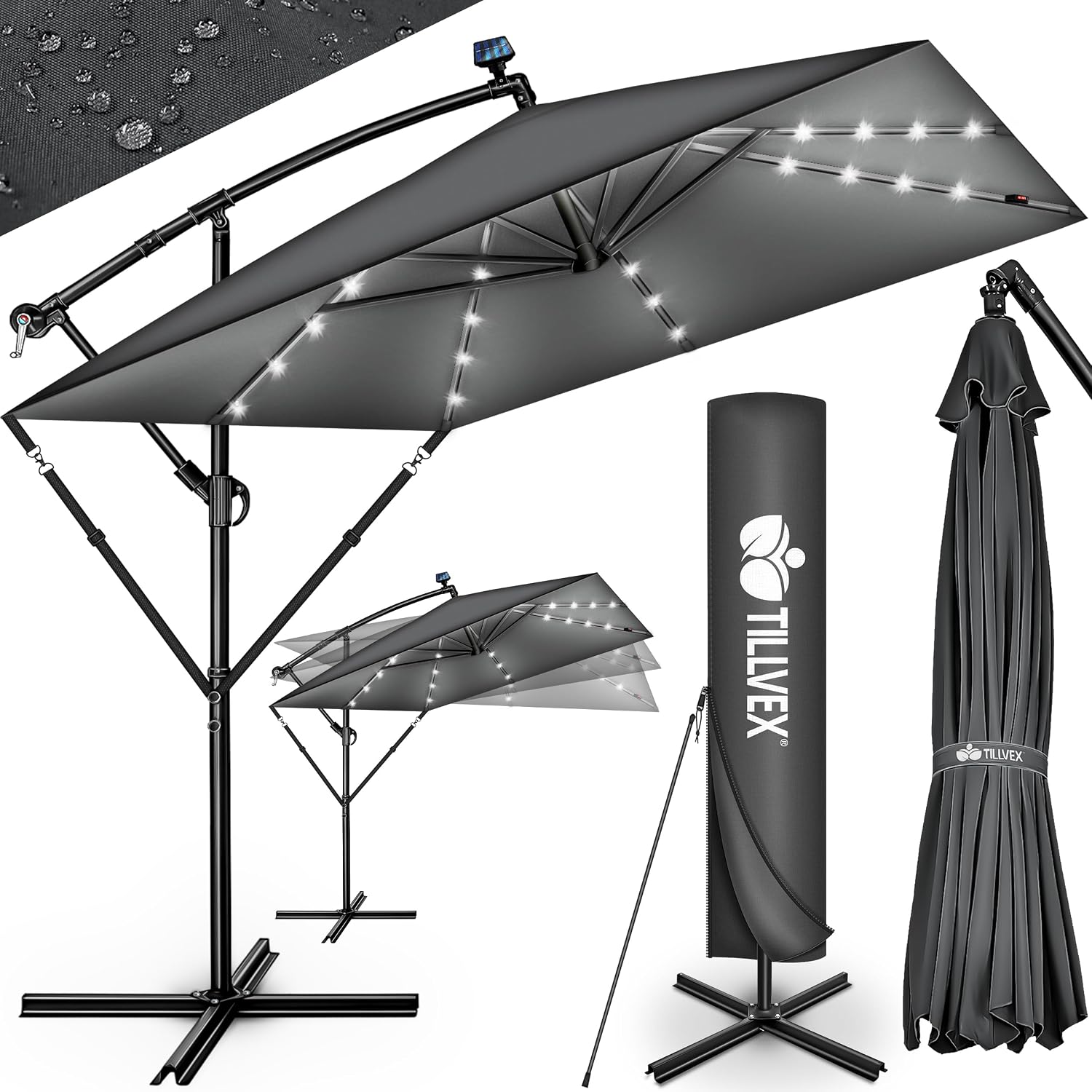 Detalle de tillvex Ombrellone Rettangolare Ø 330 cm 🌂
