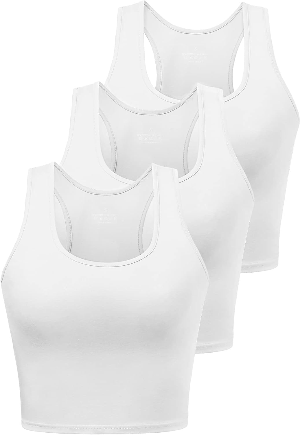 Thumbnail 2 de Porvike Sports Crop Tank Tops 3-Pack 🏃♀