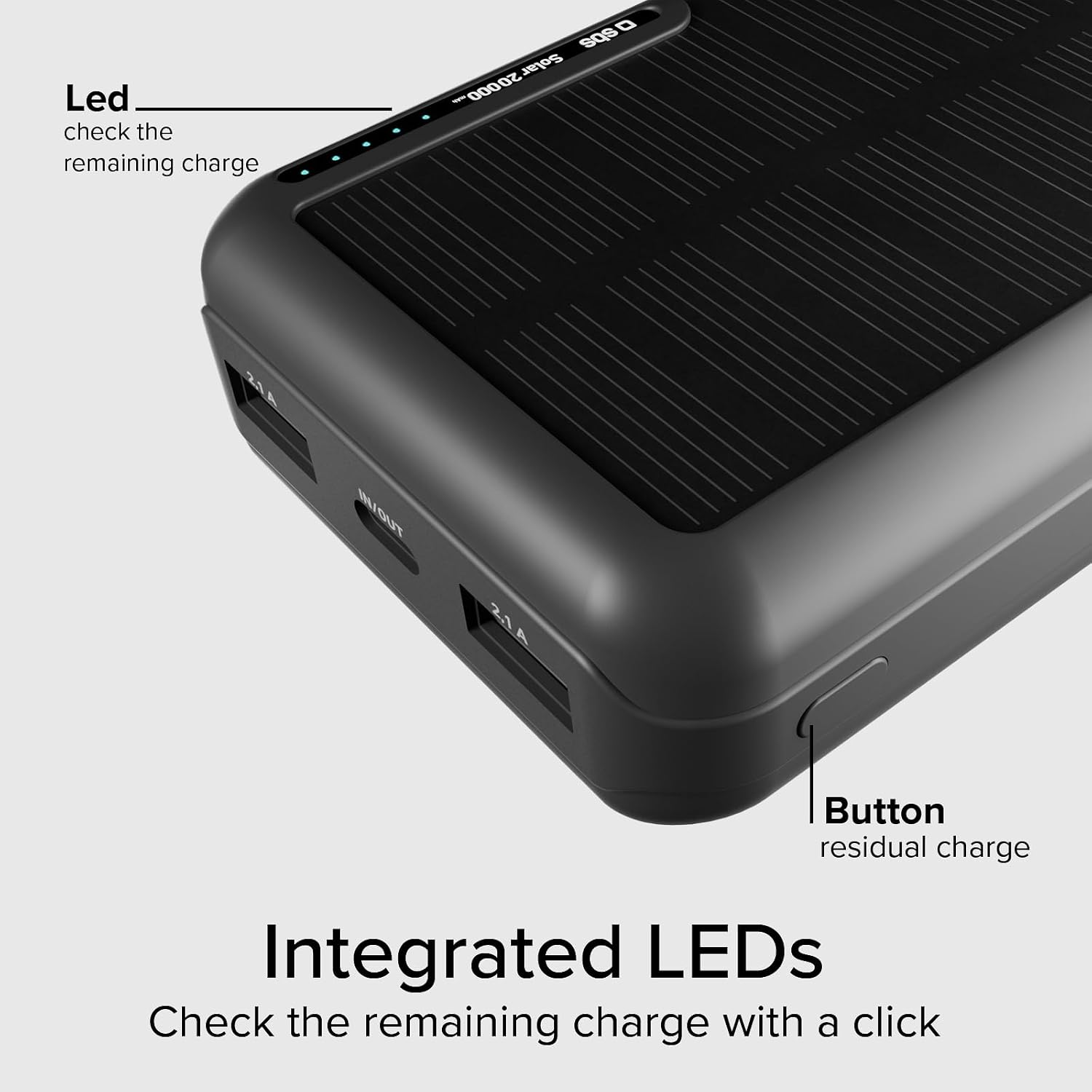 Thumbnail 2 de SBS Solar PowerBank 10000mAh Noir