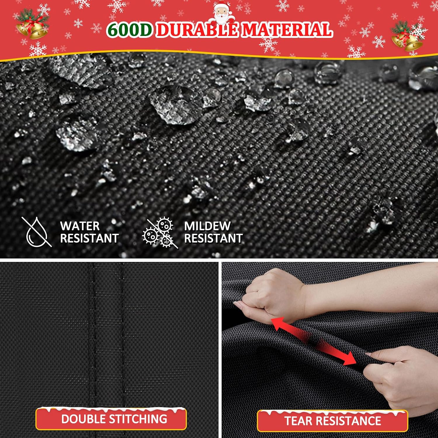 Thumbnail 2 de Aipwerer Sac de Rangement Sapin Noël 200x60x75 cm