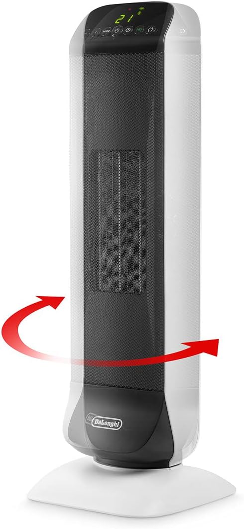 Thumbnail 1 de De’Longhi HFX25S20 termoventilatore ceramico a torre bianco/nero con timer 24 ore e telecomando